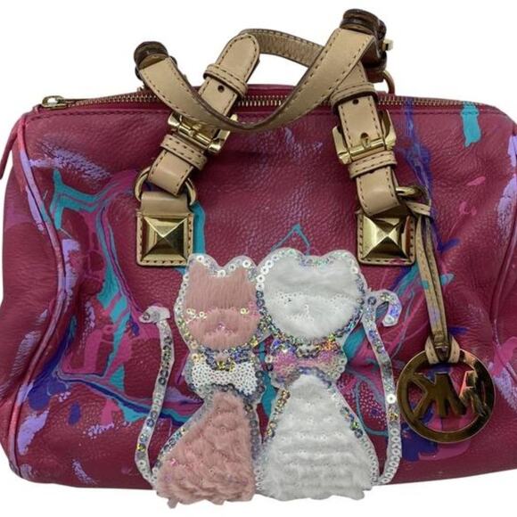 Michael Kors Handbags - Michael Kors Customized w/ Cats Patch and Graffiti